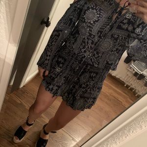 Vintage Havana Blue Patterned Dress